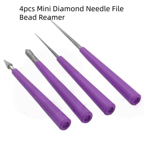 Mini diamond needle file bead - diamond,