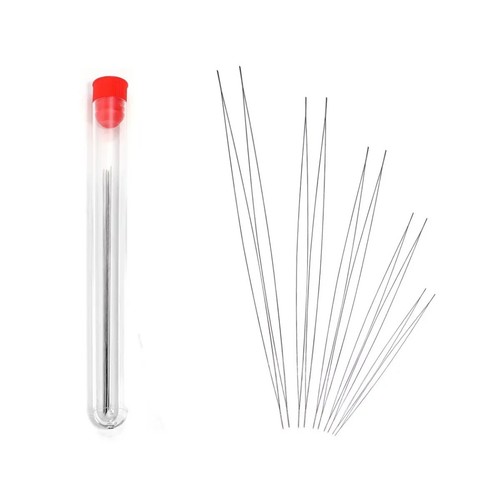 10pcs big eye beading needles - big,